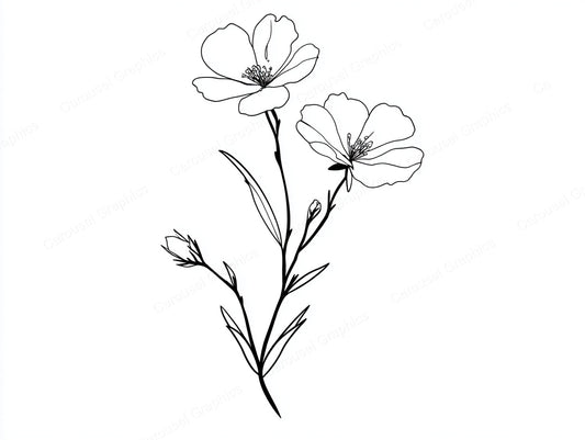 Wildflower Vector Graphic preview