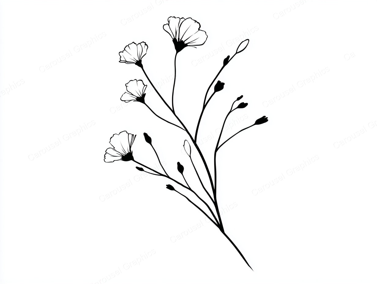 Wildflower Vector Graphic preview