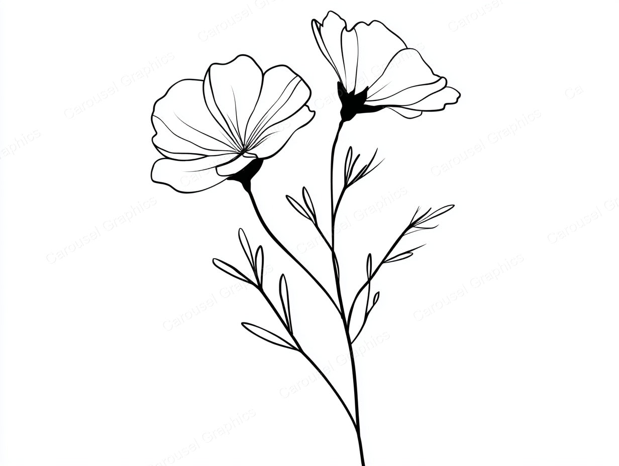 Wildflower Vector Graphic preview