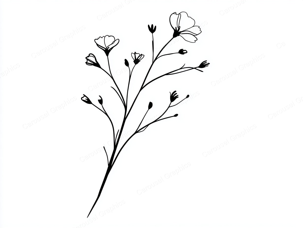 Wildflower Vector Graphic preview