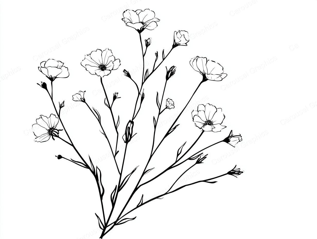 Wildflower Vector Graphic preview