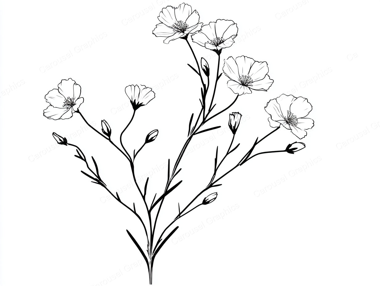 Wildflower Vector Graphic preview