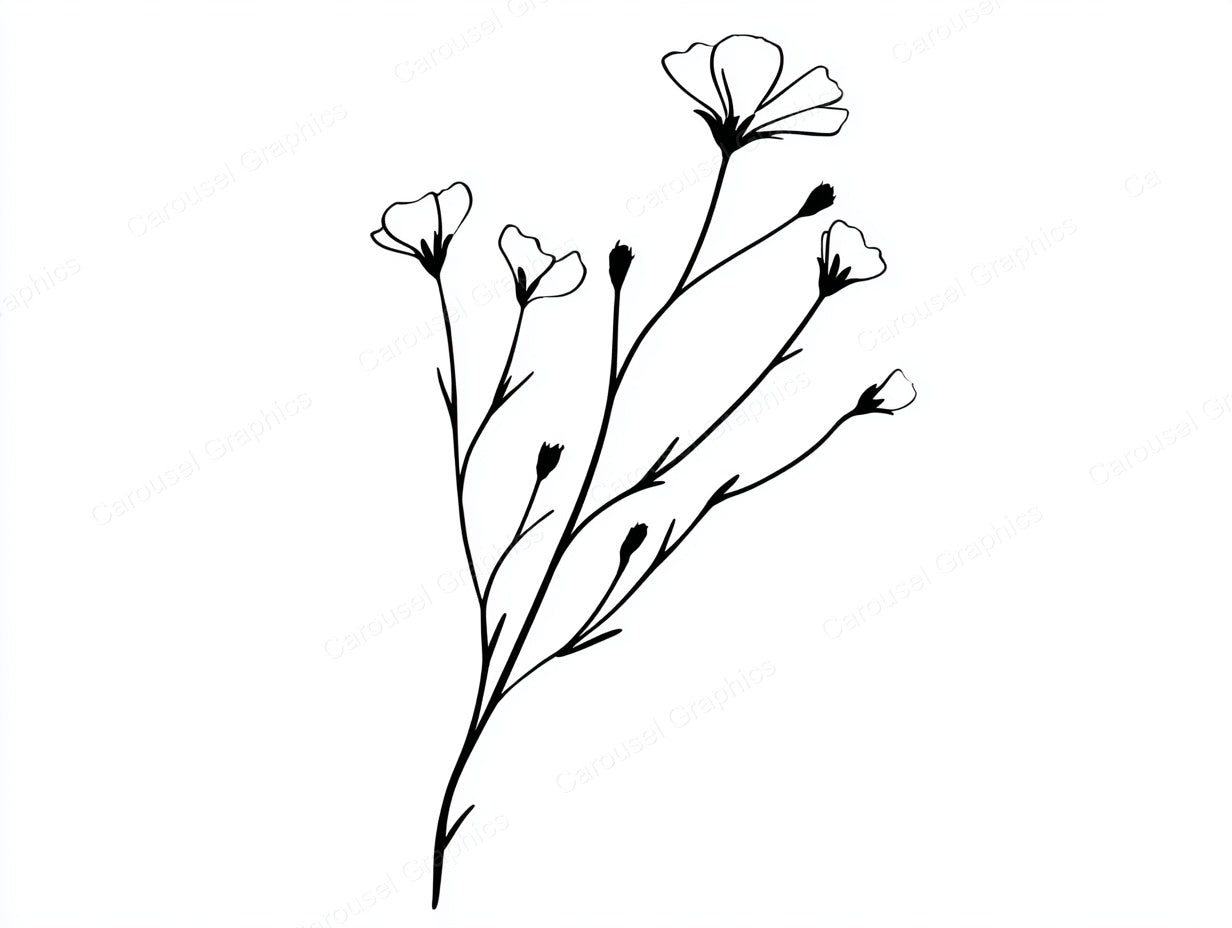 Wildflower Vector Graphic preview