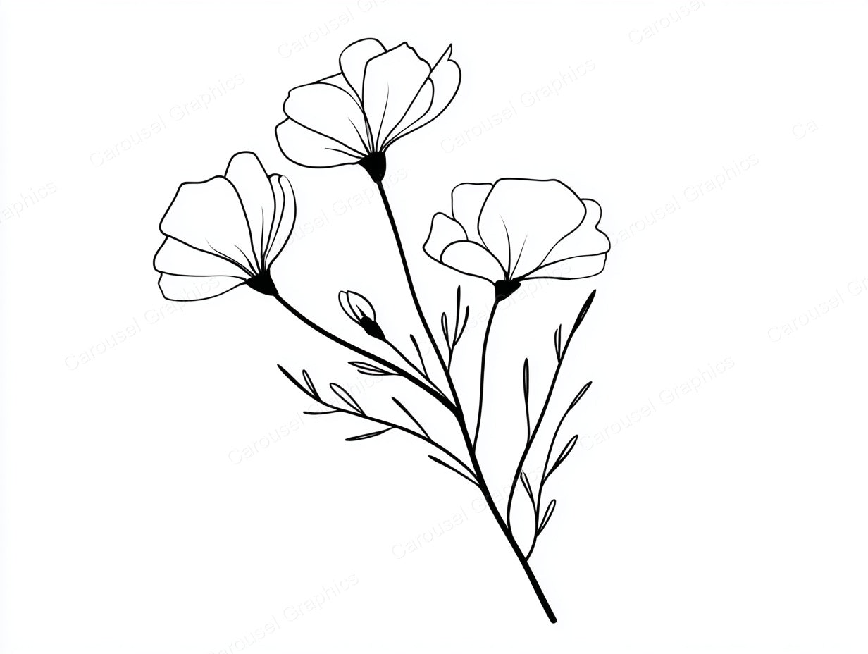 Wildflower Vector Graphic preview