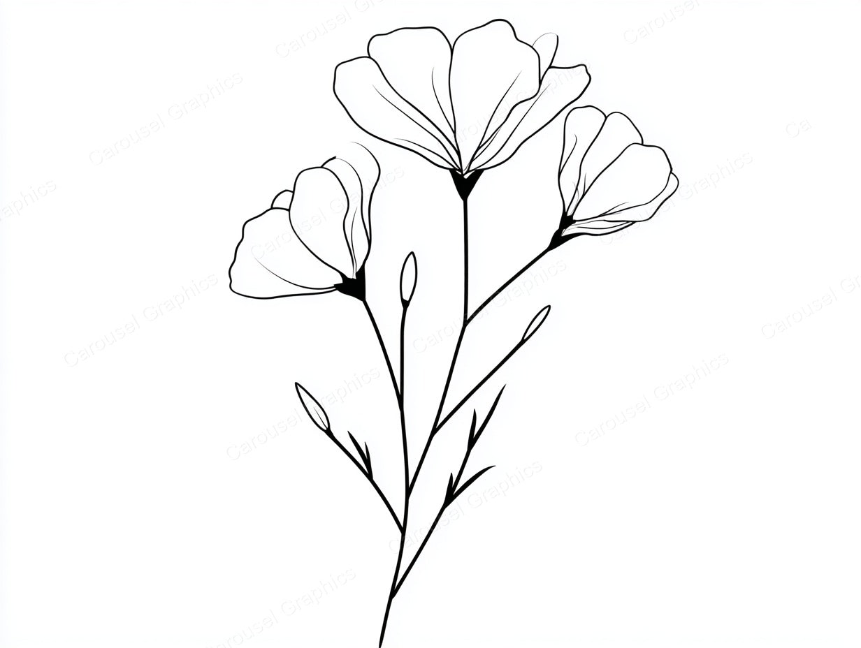 Wildflower Vector Graphic preview