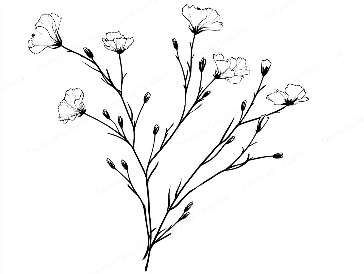 Wildflower Vector Graphic preview