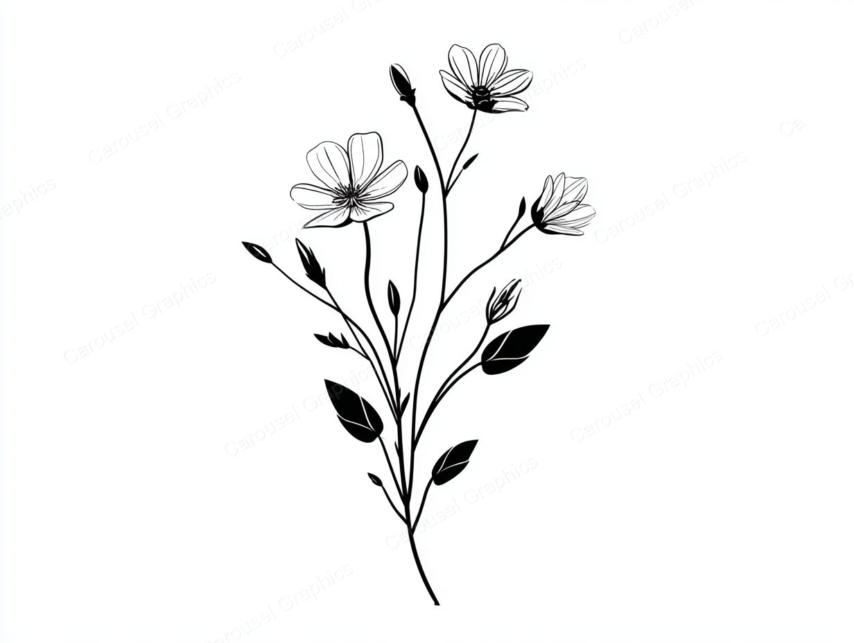 Wildflower Vector Graphic preview