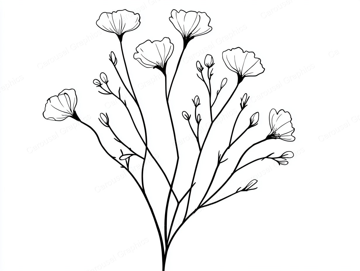 Wildflower Vector Graphic preview