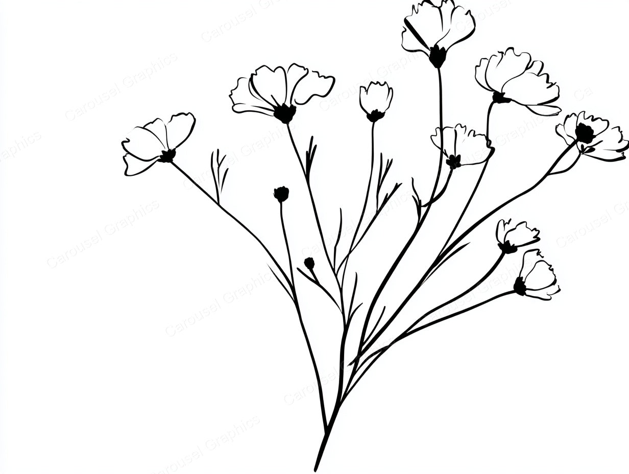 Wildflower Vector Graphic preview