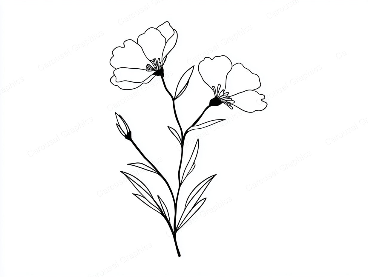 Wildflower Vector Graphic preview
