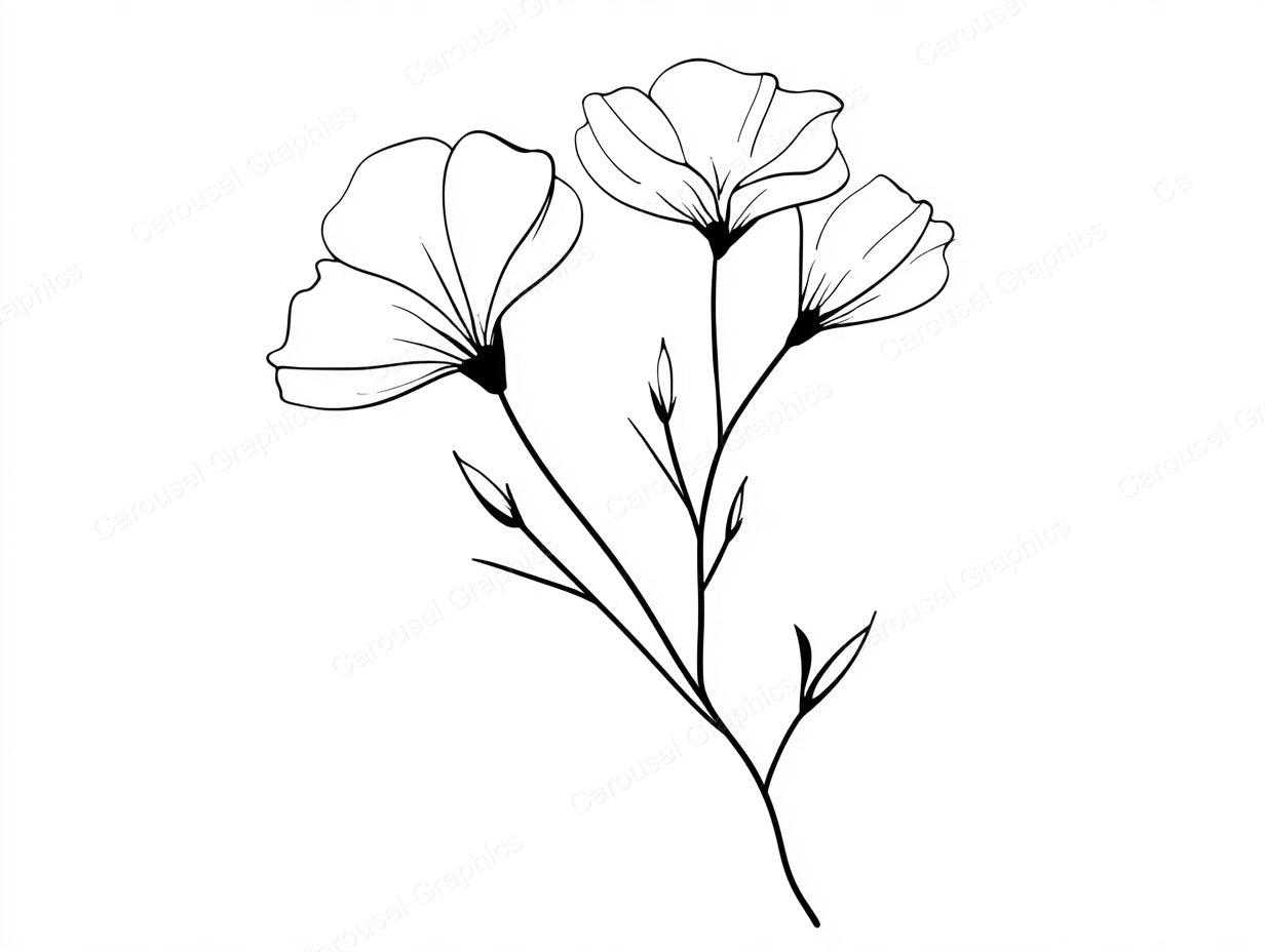 Wildflower Vector Graphic preview
