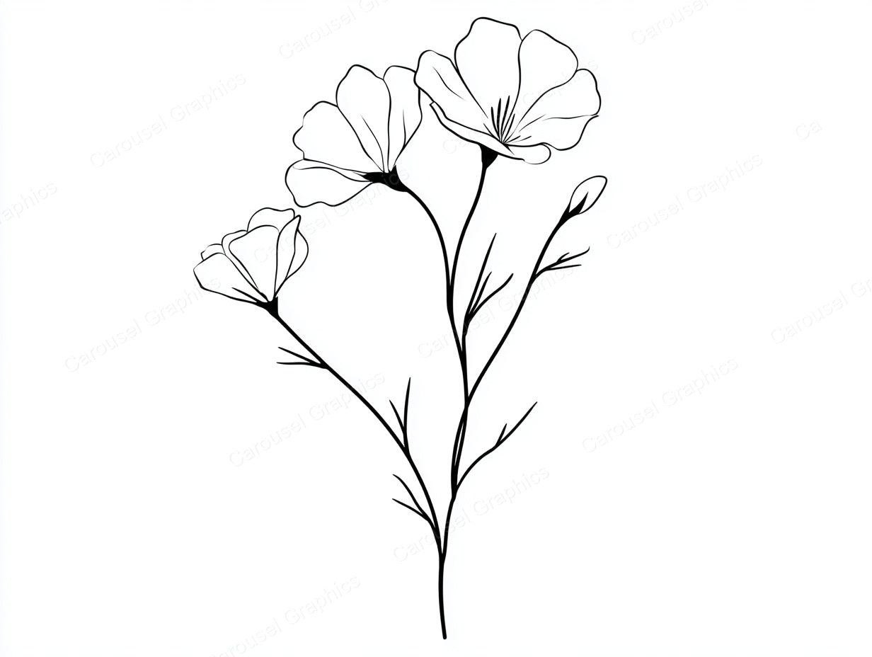 Wildflower Vector Graphic preview