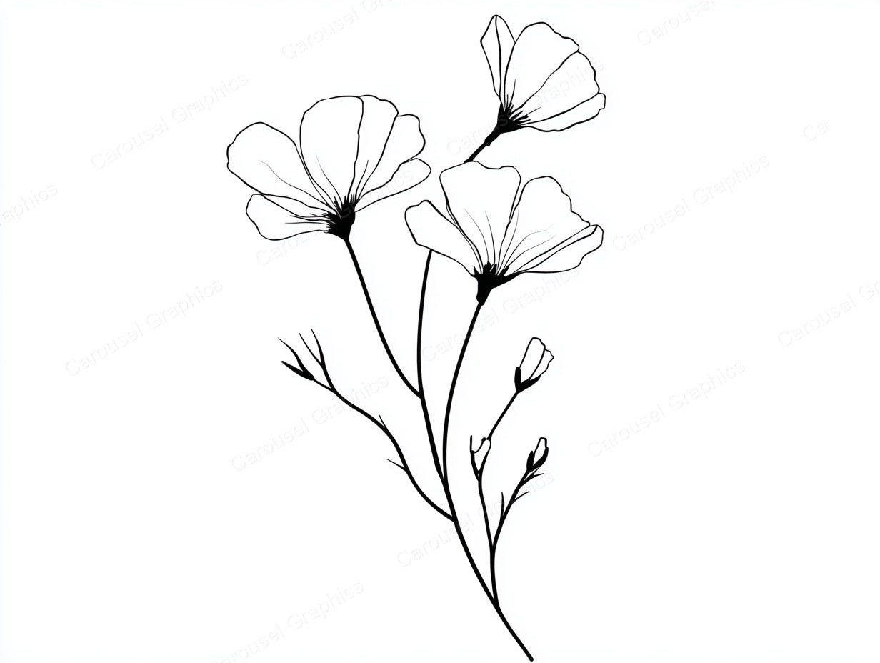 Wildflower Vector Graphic preview