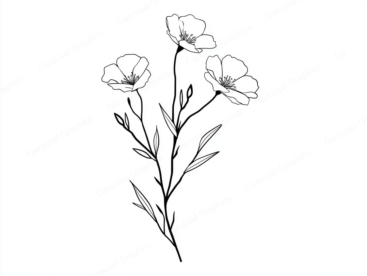 Wildflower Vector Graphic preview