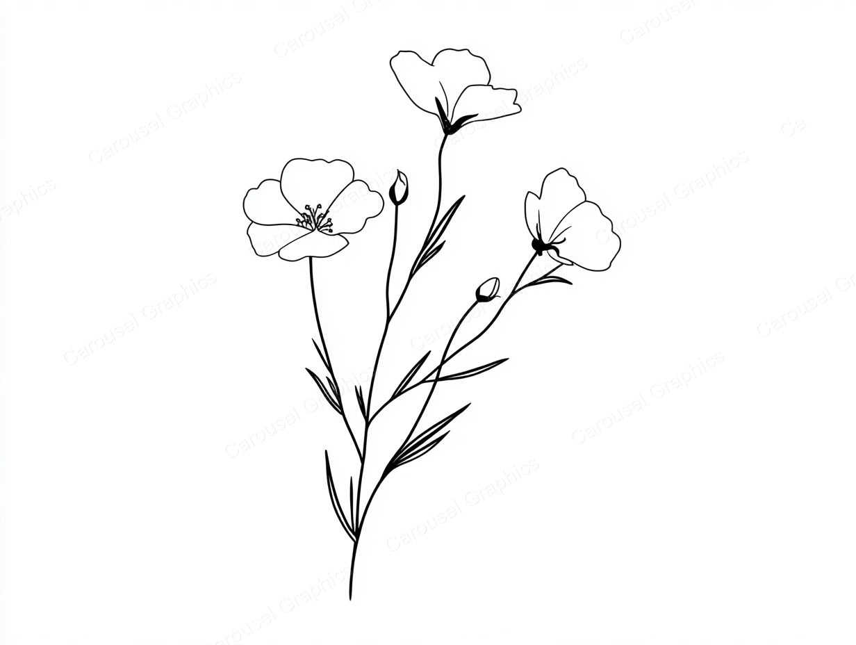 Wildflower Vector Graphic preview