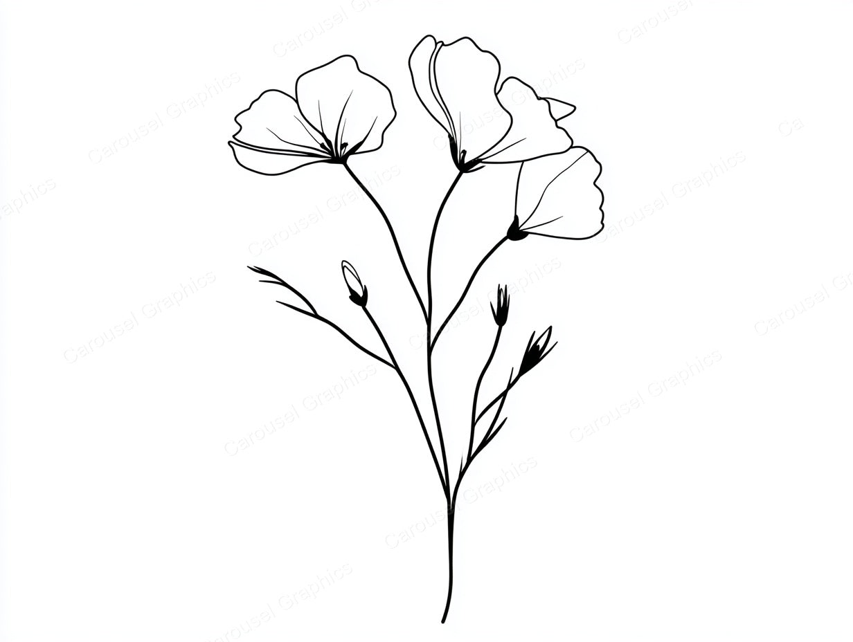 Wildflower Vector Graphic preview