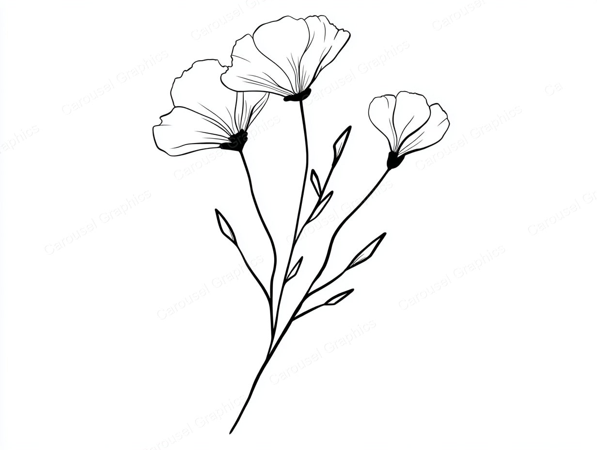Wildflower Vector Graphic preview