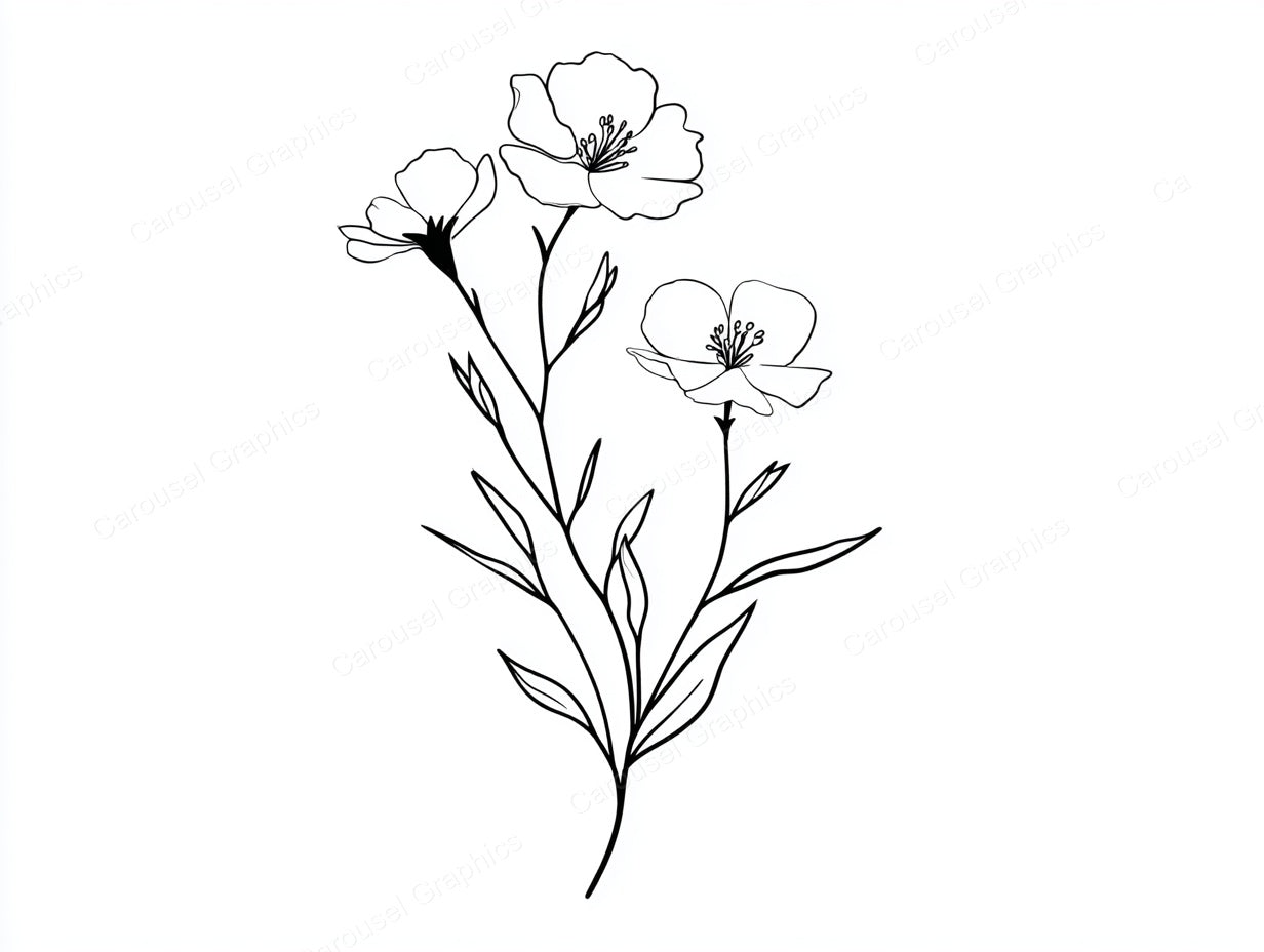 Wildflower Vector Graphic preview