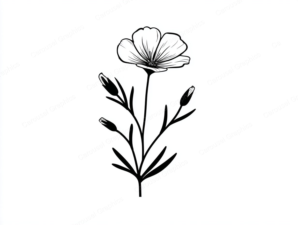 Wildflower Vector Graphic preview