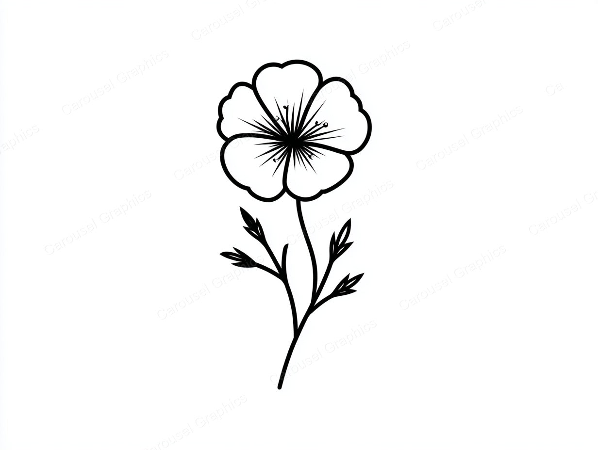 Wildflower Vector Graphic preview