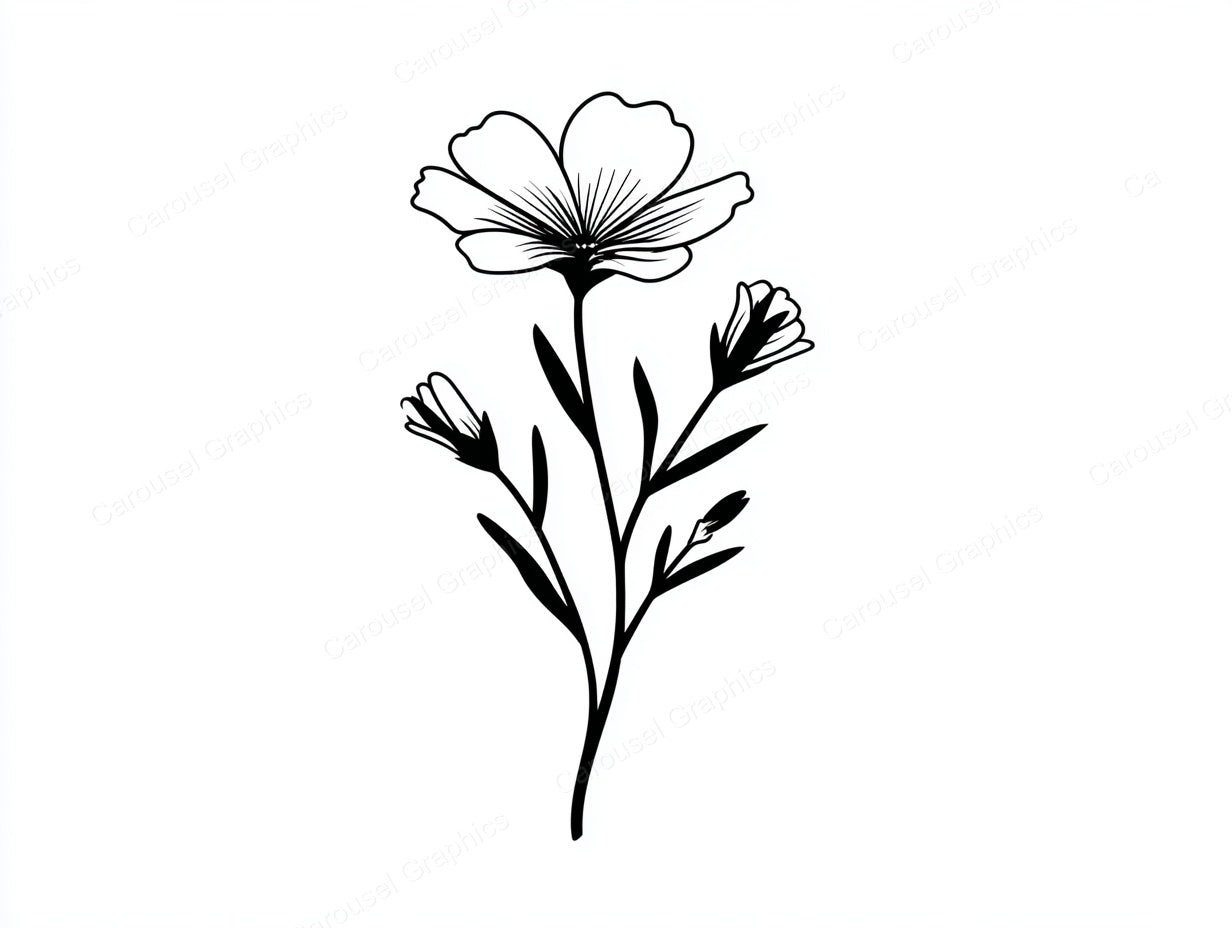 Wildflower Vector Graphic preview