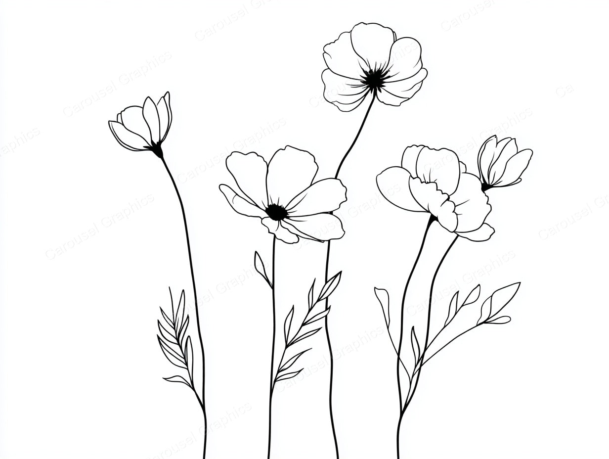 Wildflower Vector Graphic preview