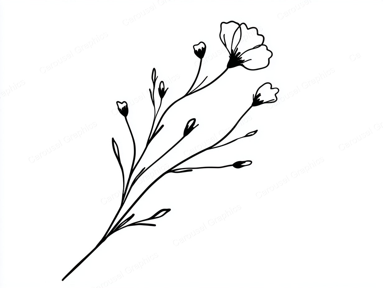 Wildflower Vector Graphic preview
