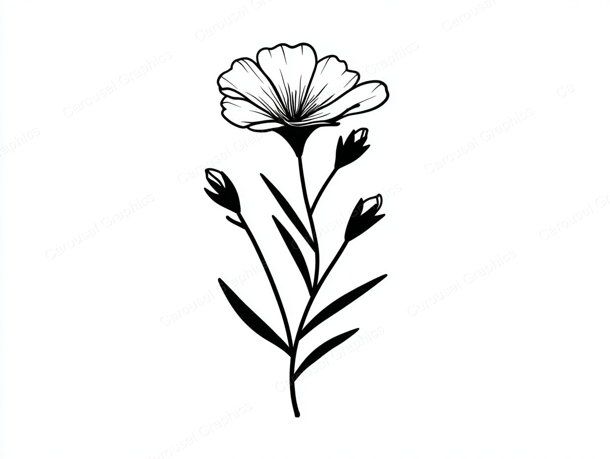 Wildflower Vector Graphic preview