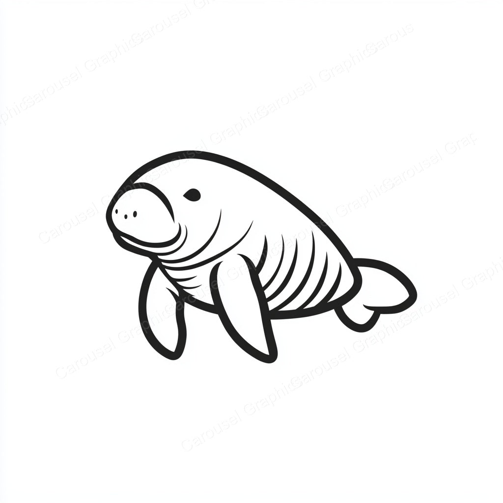 Manatee Vector Graphic preview