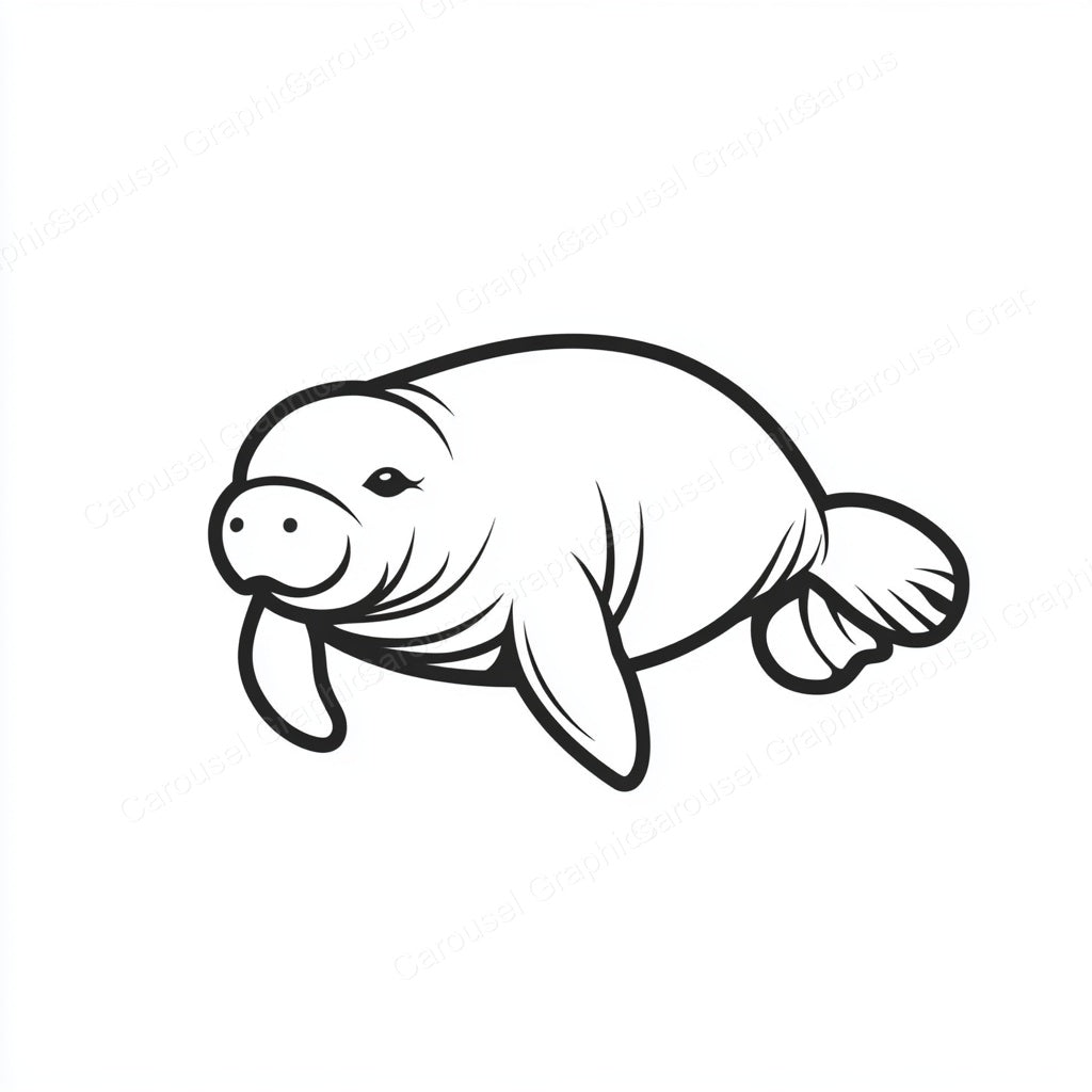 Manatee Vector Graphic preview
