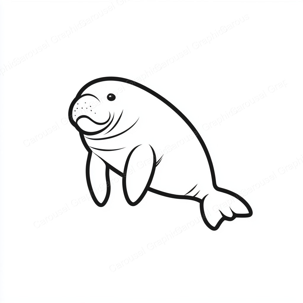 Manatee Vector Graphic preview