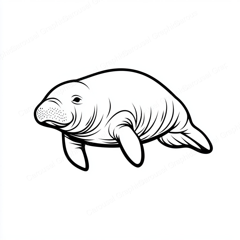Manatee Vector Graphic preview