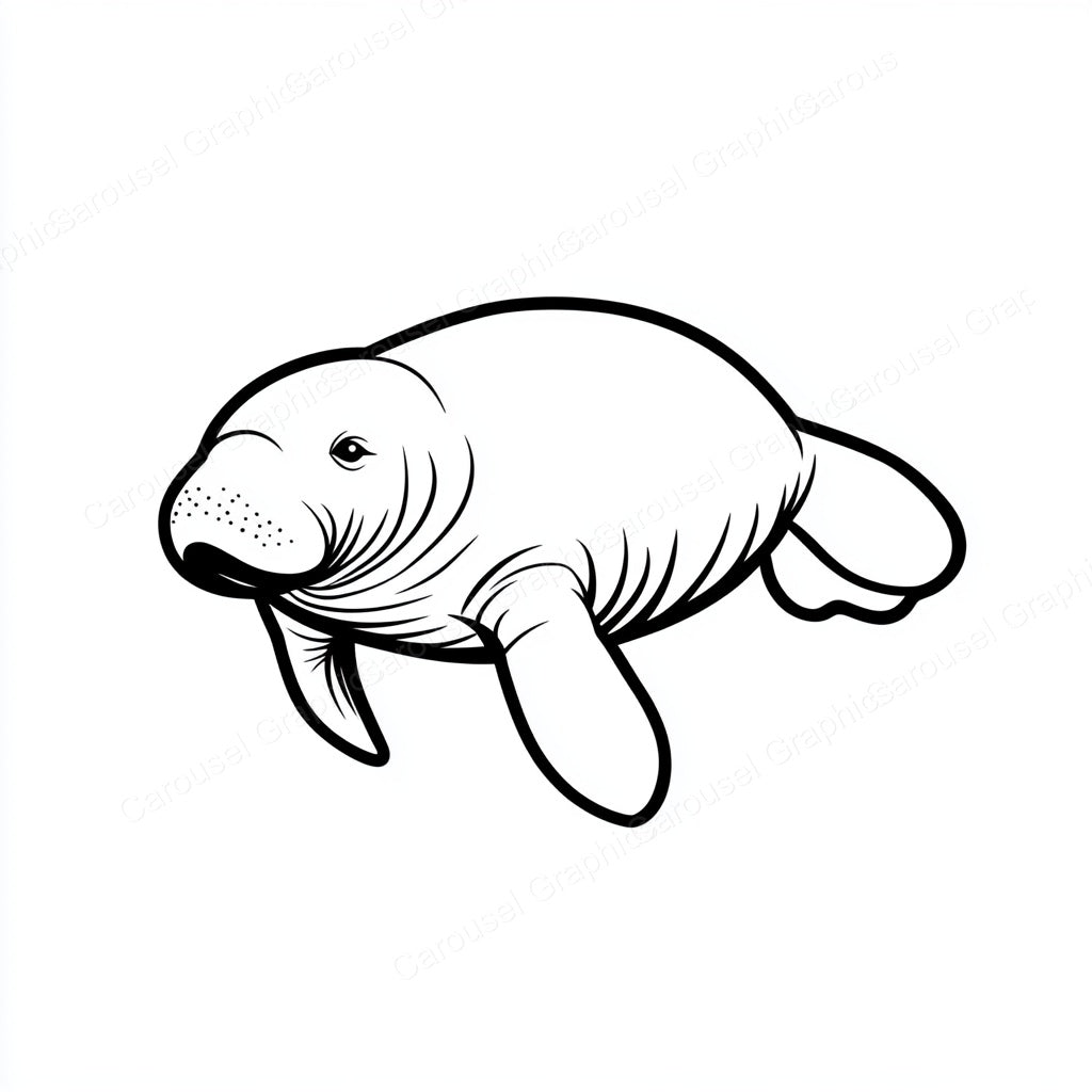 Manatee Vector Graphic preview