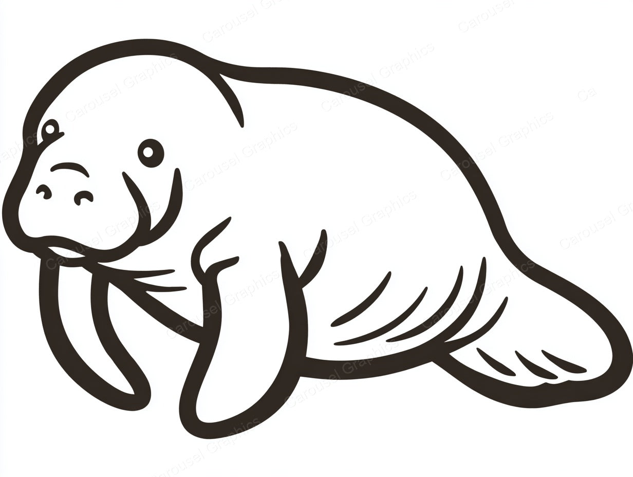 Manatee Vector Graphic preview