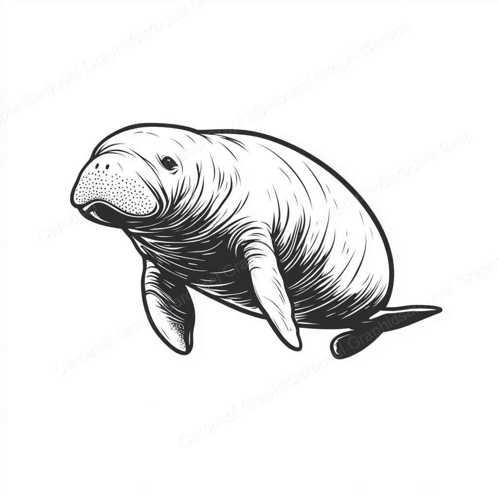 Manatee Vector Graphic preview