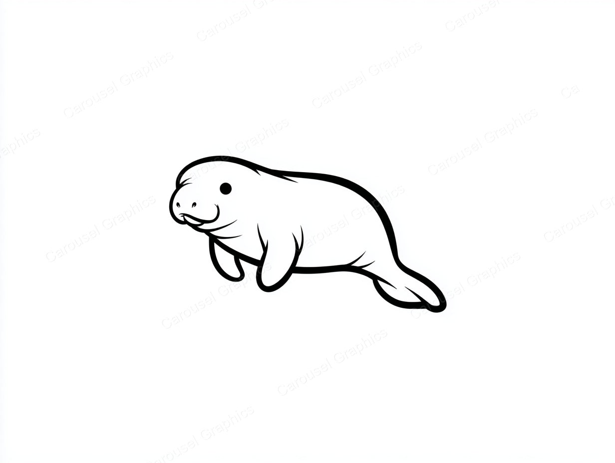 Manatee Vector Graphic preview