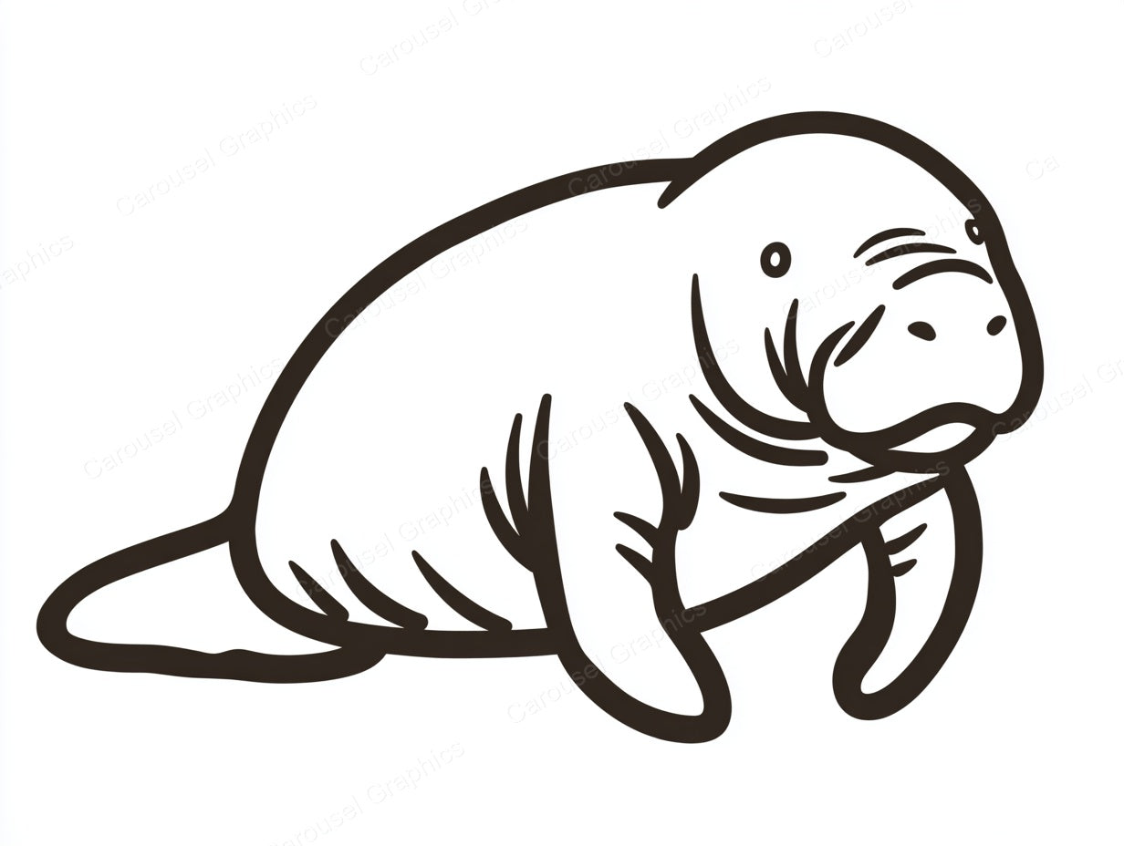 Manatee Vector Graphic preview