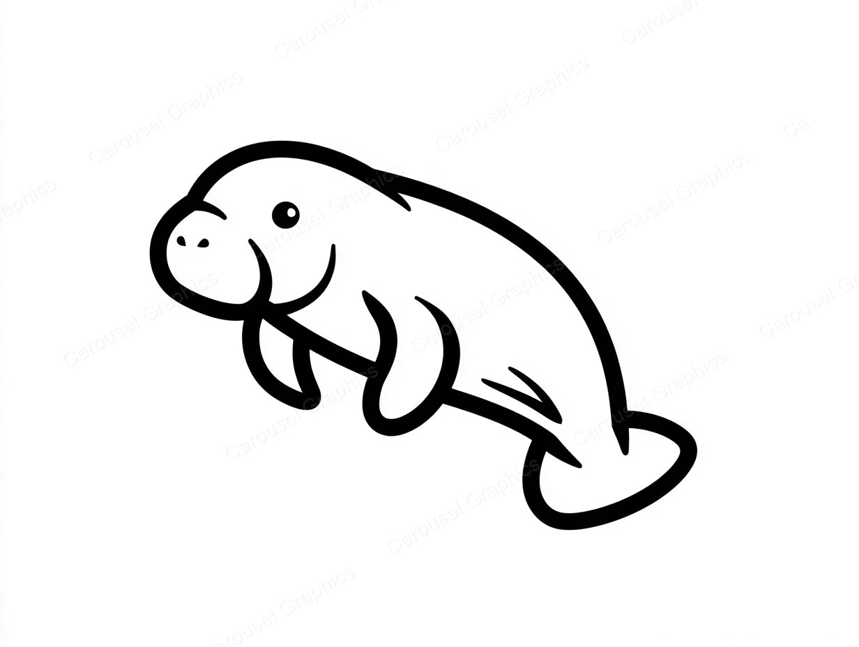 Manatee Vector Graphic preview