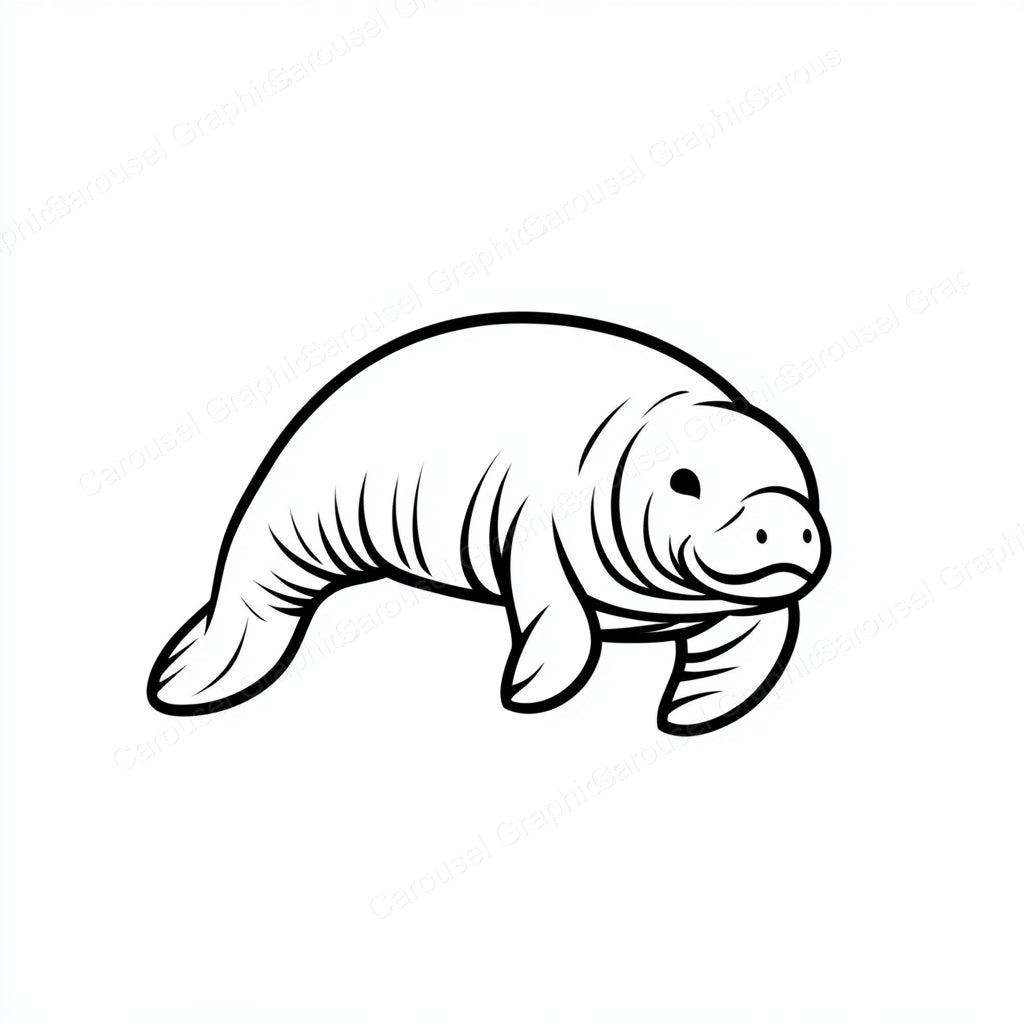 Manatee Vector Graphic preview