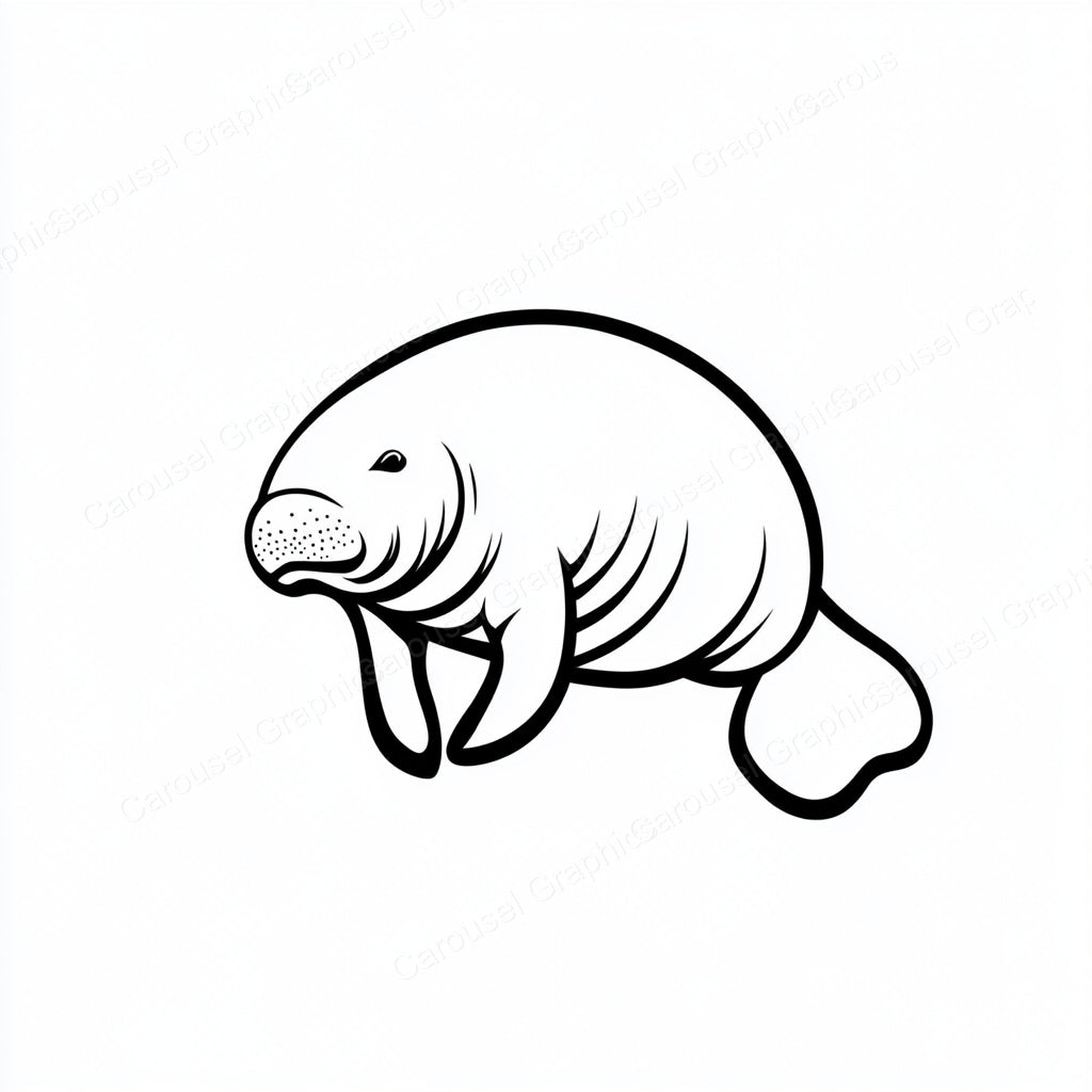 Manatee Vector Graphic preview