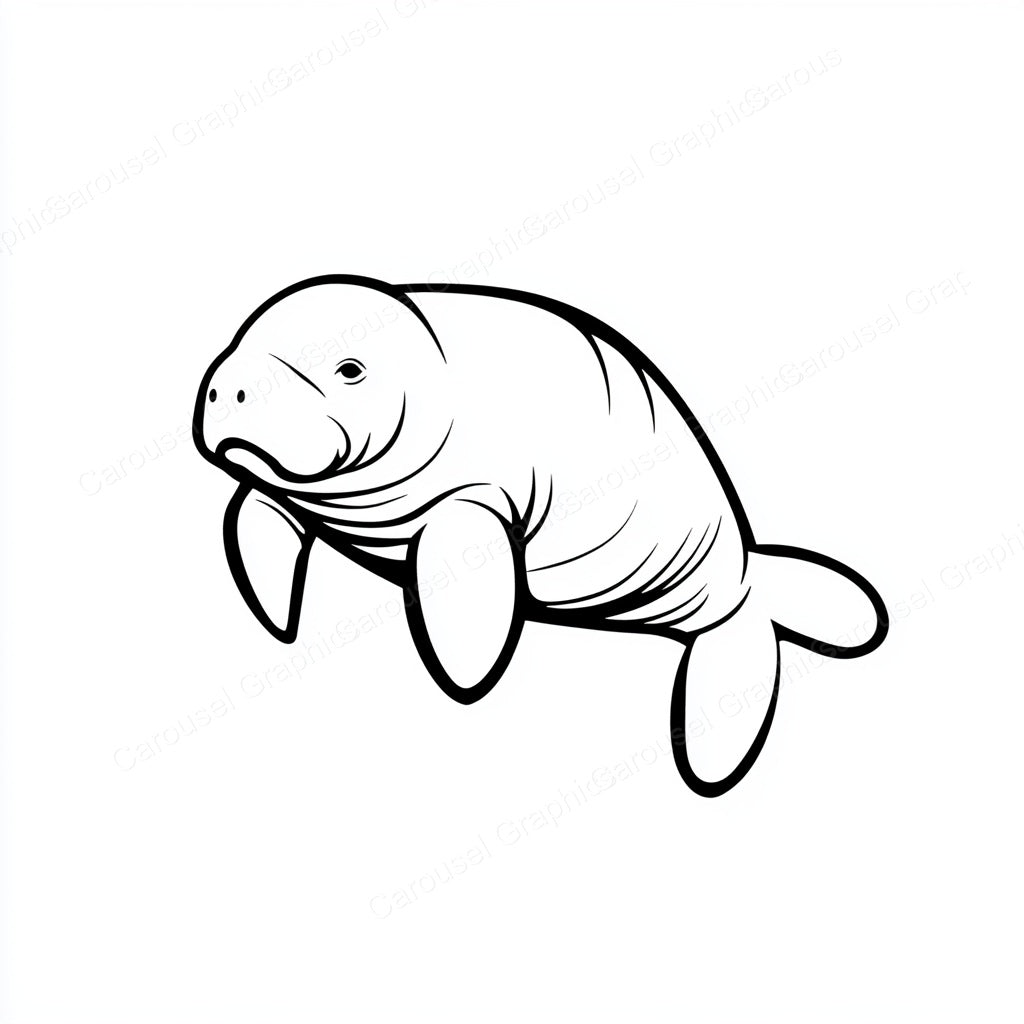 Manatee Vector Graphic preview