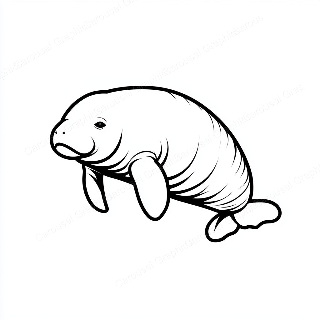 Manatee Vector Graphic preview