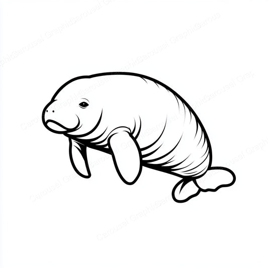 Manatee Vector Graphic preview