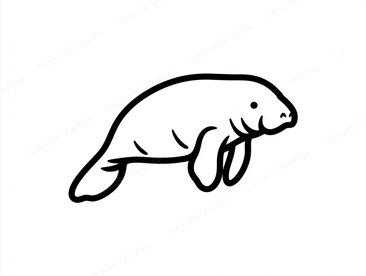 Manatee Vector Graphic preview
