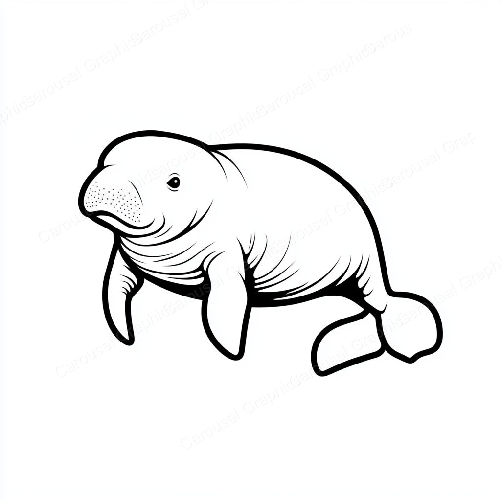 Manatee Vector Graphic preview