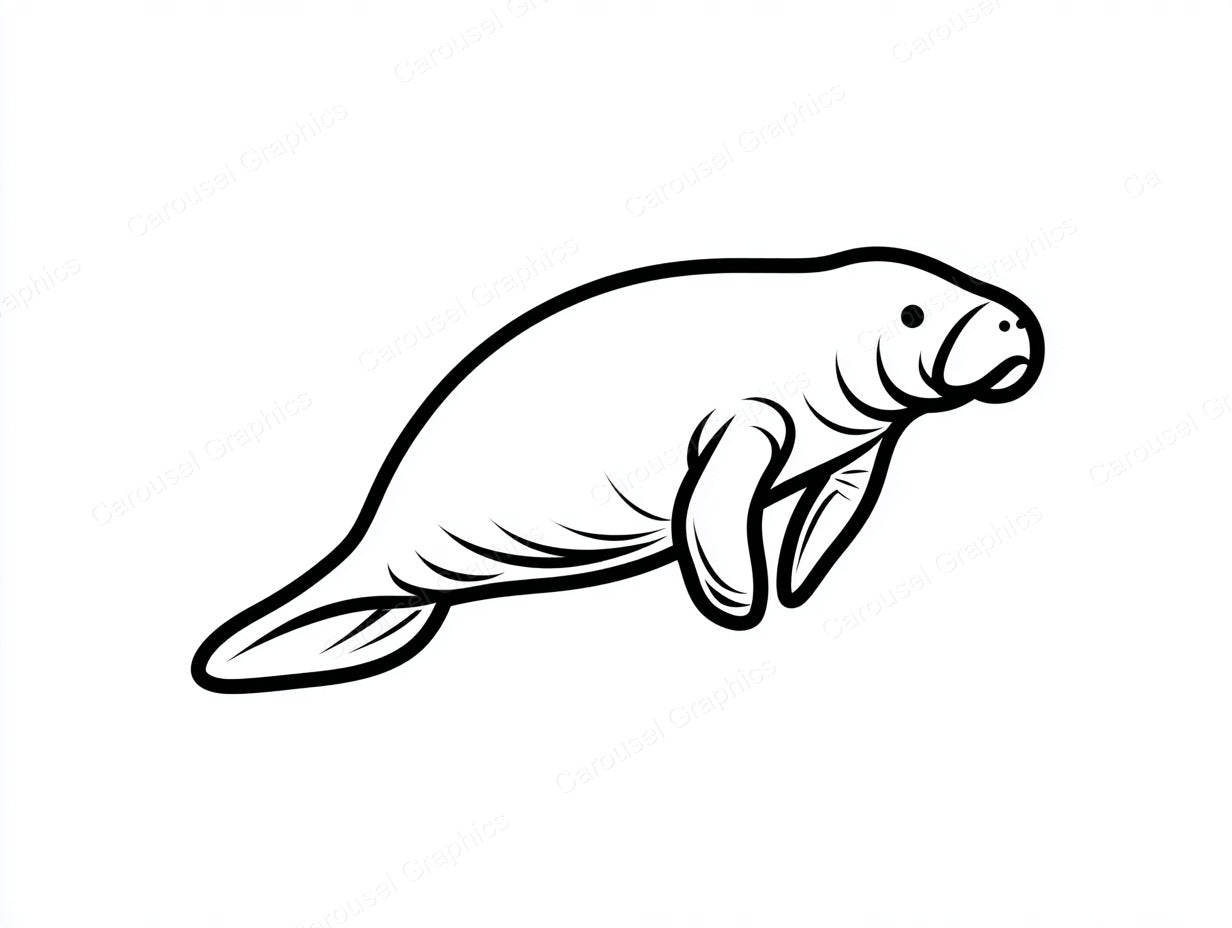 Manatee Vector Graphic preview