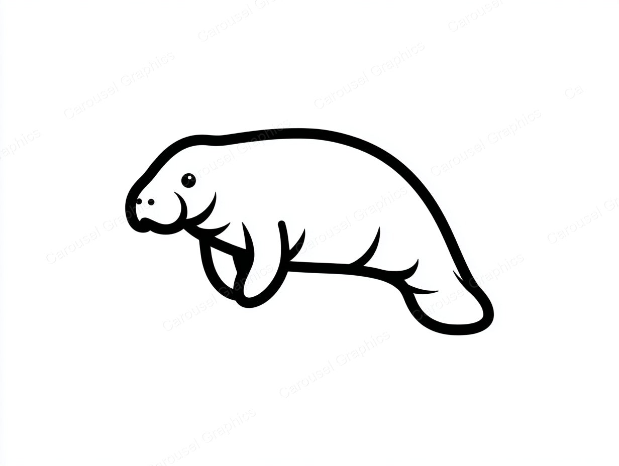 Manatee Vector Graphic preview