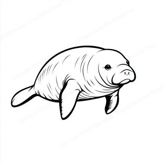 Manatee Vector Graphic preview