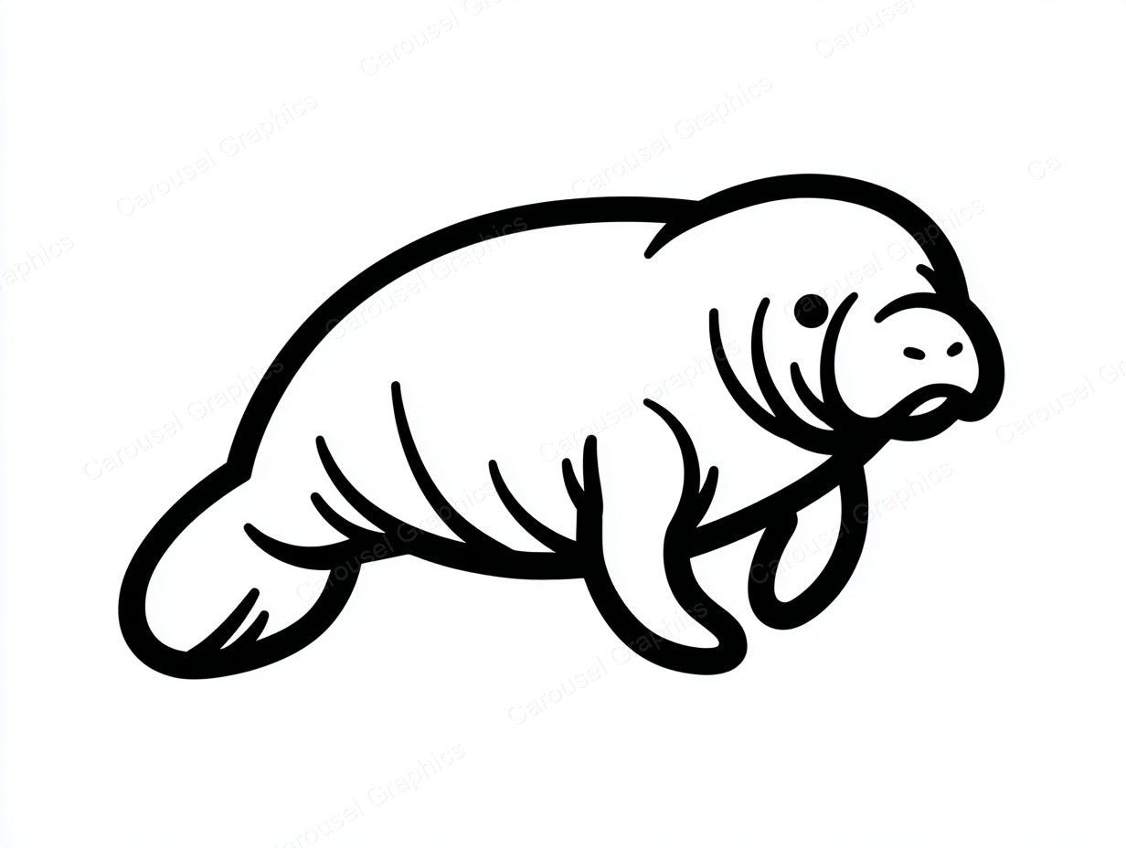 Manatee Vector Graphic preview
