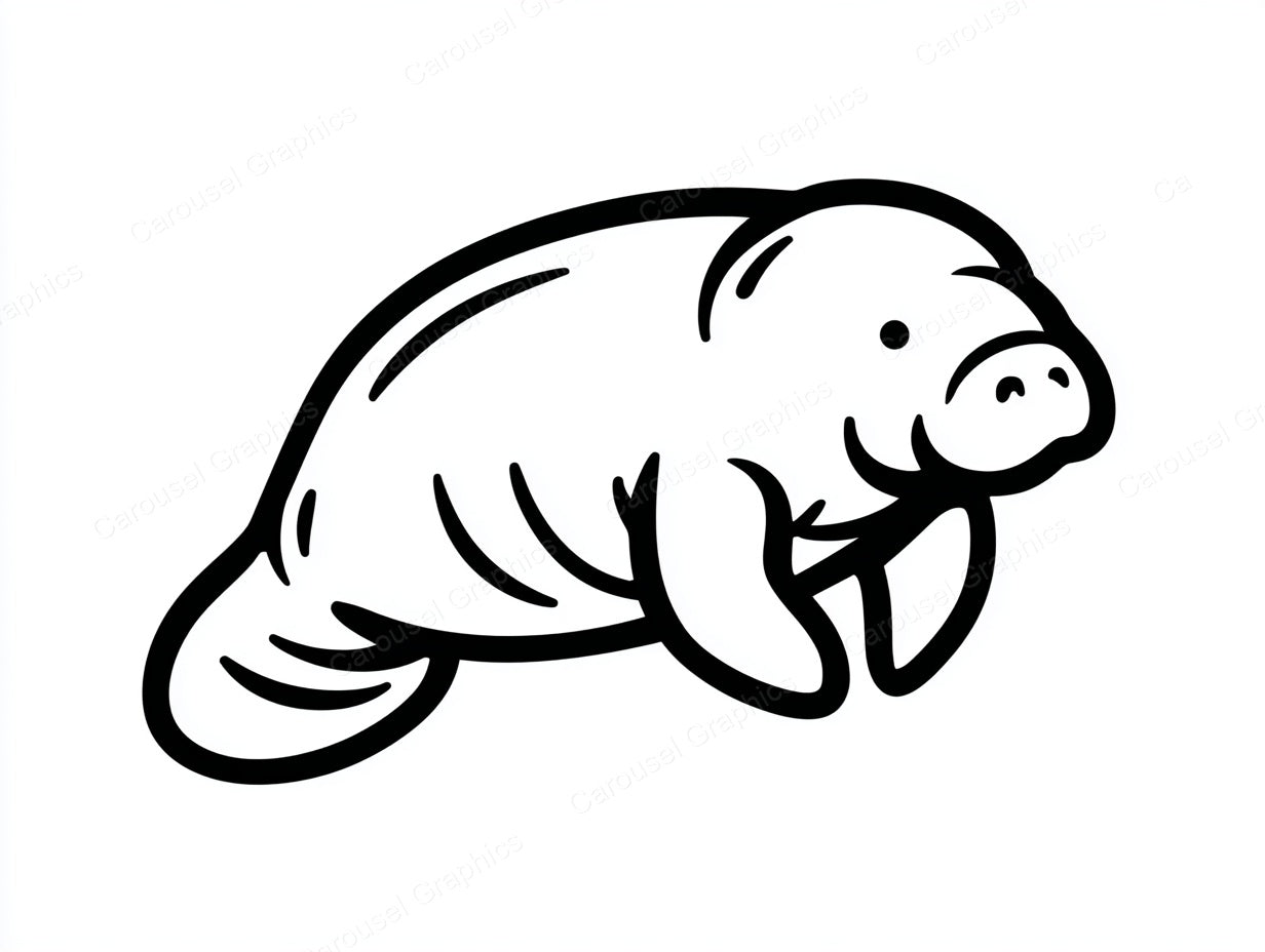 Manatee Vector Graphic preview